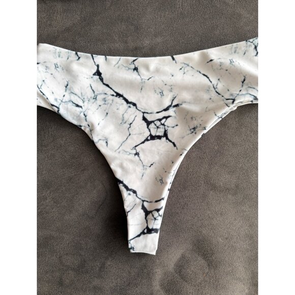 Marble Print Strapless Bikini Set - Size 4 - Picture 2 of 5